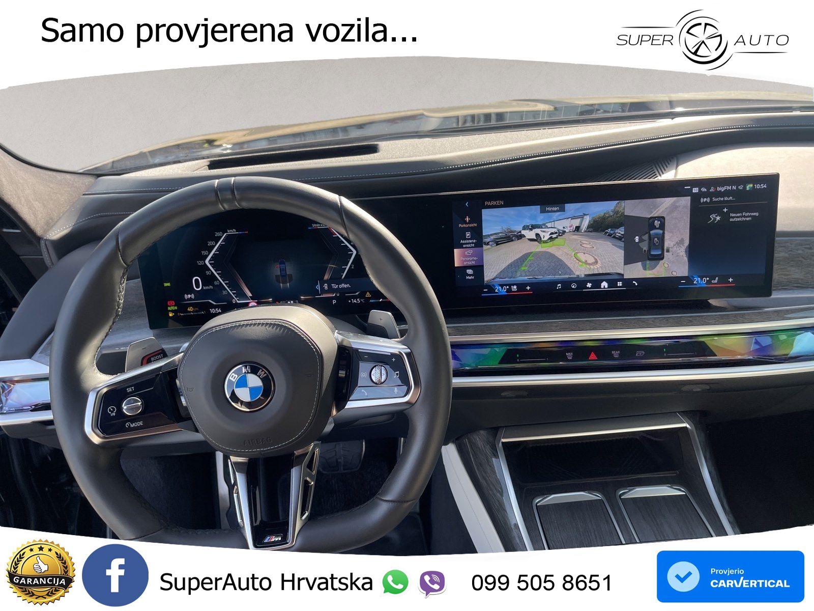 BMW 740d (299 KS) xDrive Steptronic ZRAČNI+ACC+GR SJED+KAM+PANO