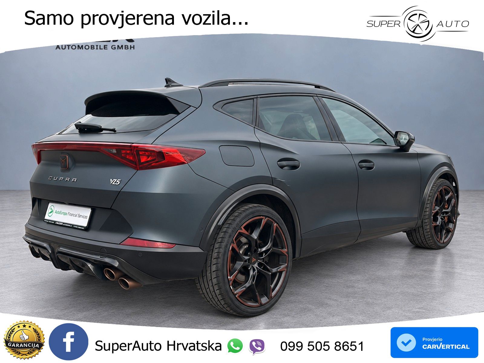 Cupra Formentor VZ5 2.5 TSI (390 KS) 4Drive DSG LED+ACC