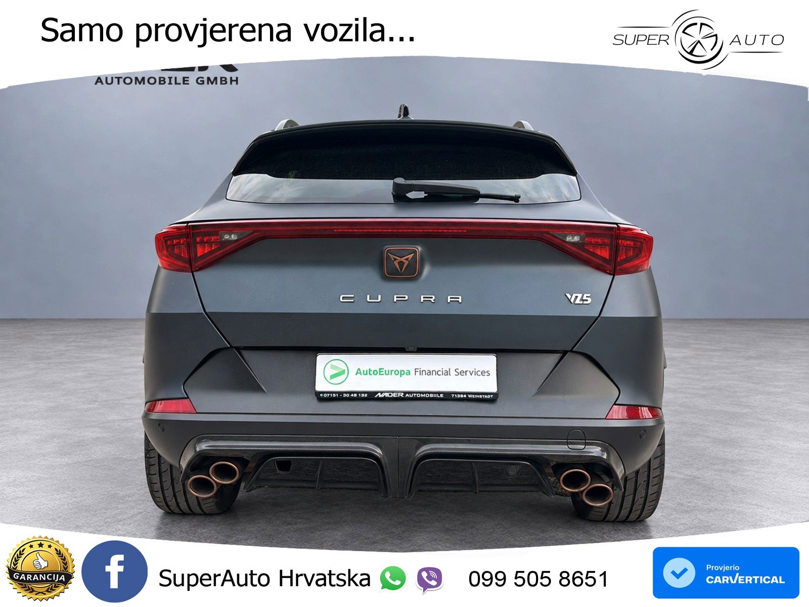 Cupra Formentor VZ5 2.5 TSI (390 KS) 4Drive DSG LED+ACC
