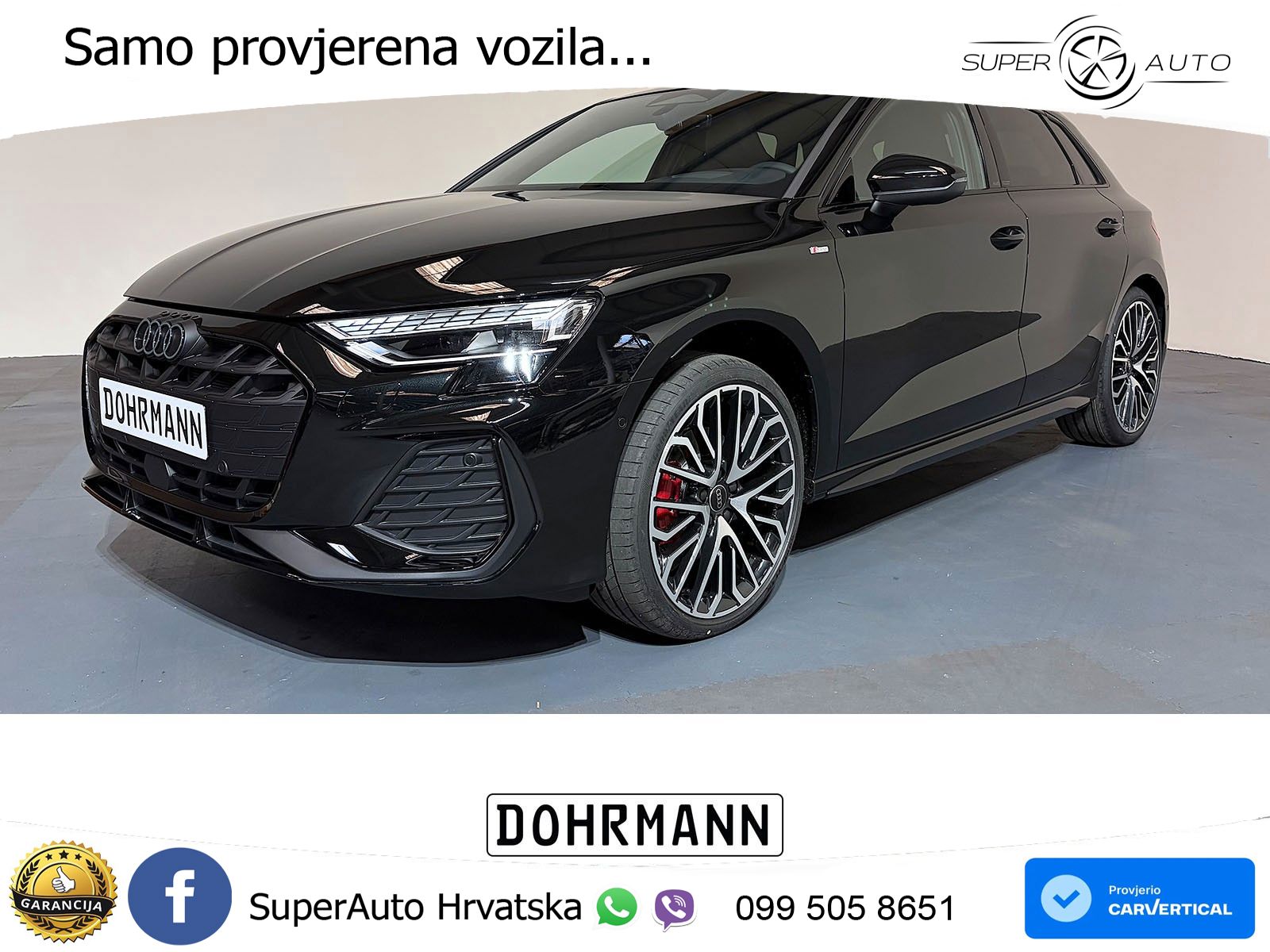 Audi A3 Sportback 40 TFSI (204 KS) quattro S tronic S line MATRIX+GR SJED+KAM