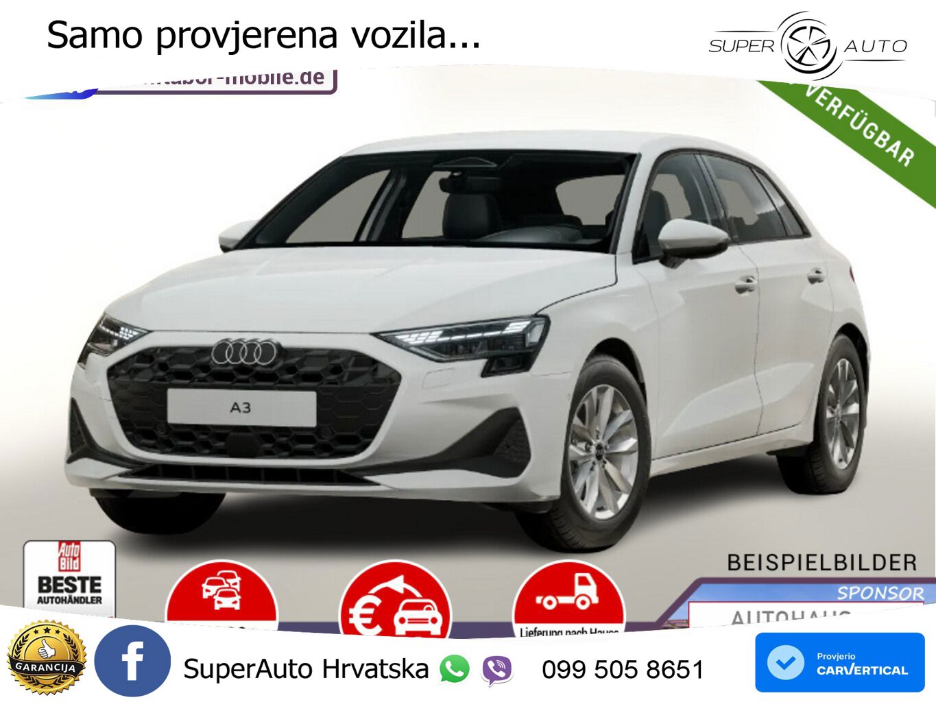 Audi A3 30 TDI (116 KS) LED+GR SJED+ACC
