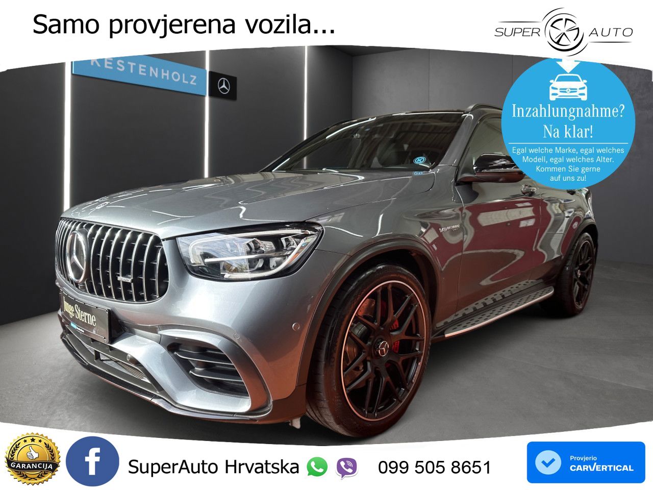 Mercedes AMG GLC 63 S V8 (510 KS) 4MATIC+ MCT LED+GR SJED+ACC