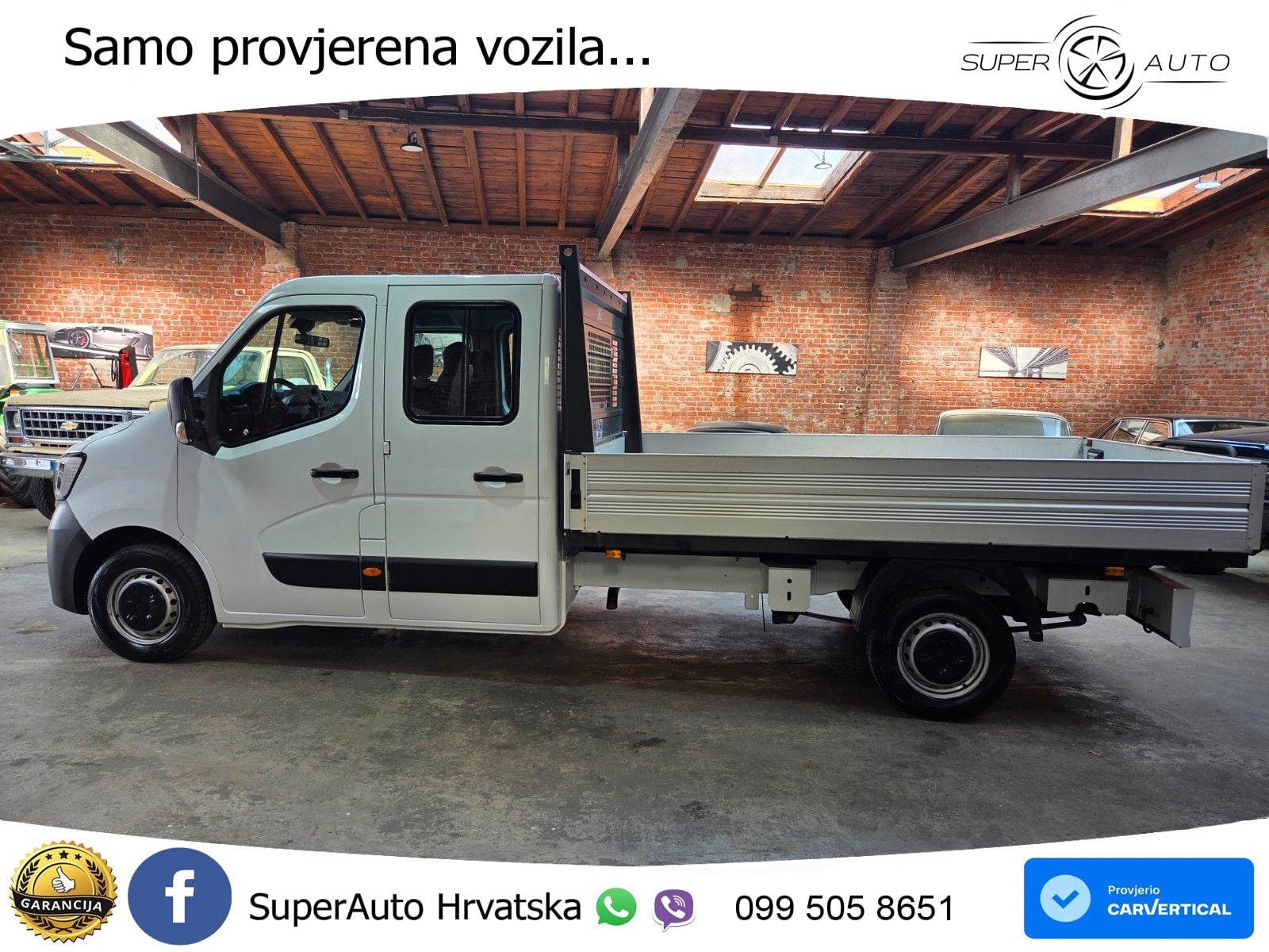 Renault Master DoKa Pritsche L3H1 TüvNeu Klima 1HandEur6 163 KS