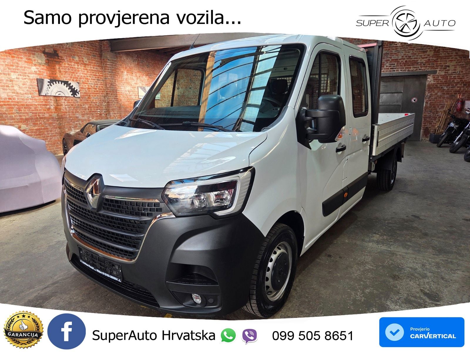 Renault Master DoKa Pritsche L3H1 TüvNeu Klima 1HandEur6 163 KS