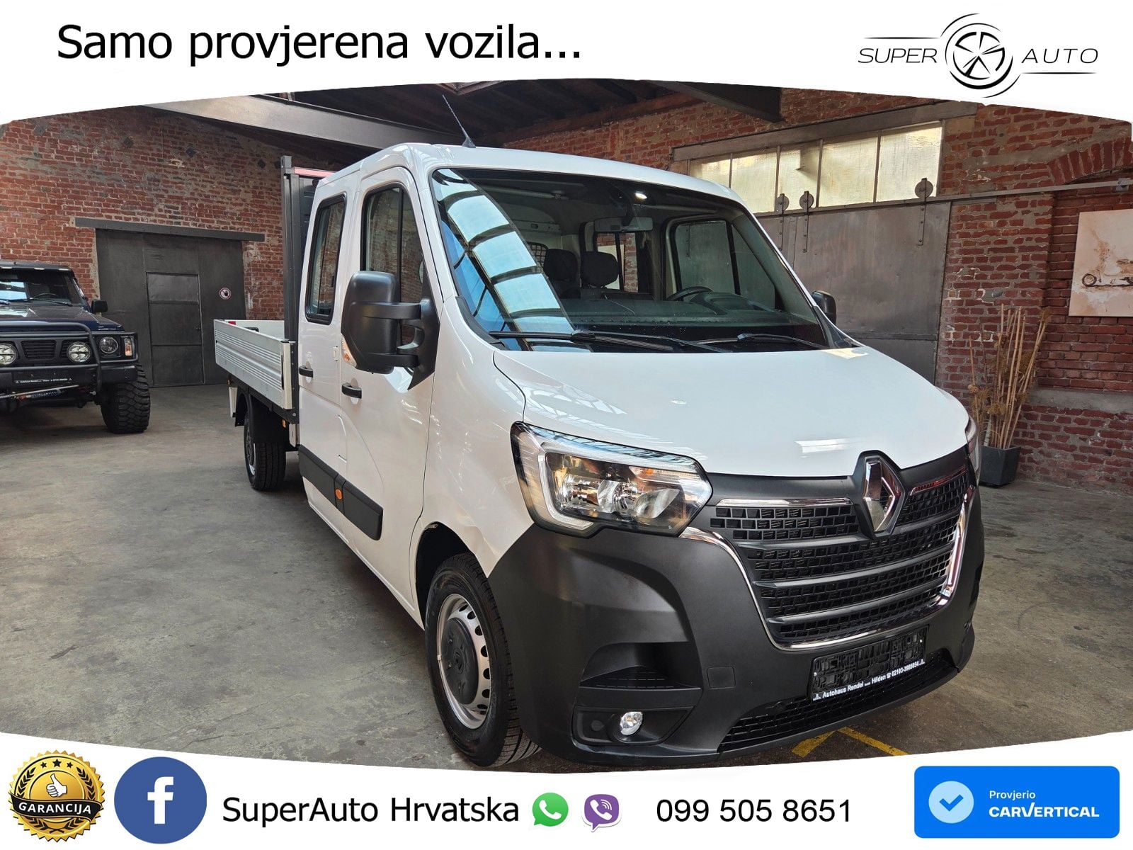 Renault Master DoKa Pritsche L3H1 TüvNeu Klima 1HandEur6 163 KS