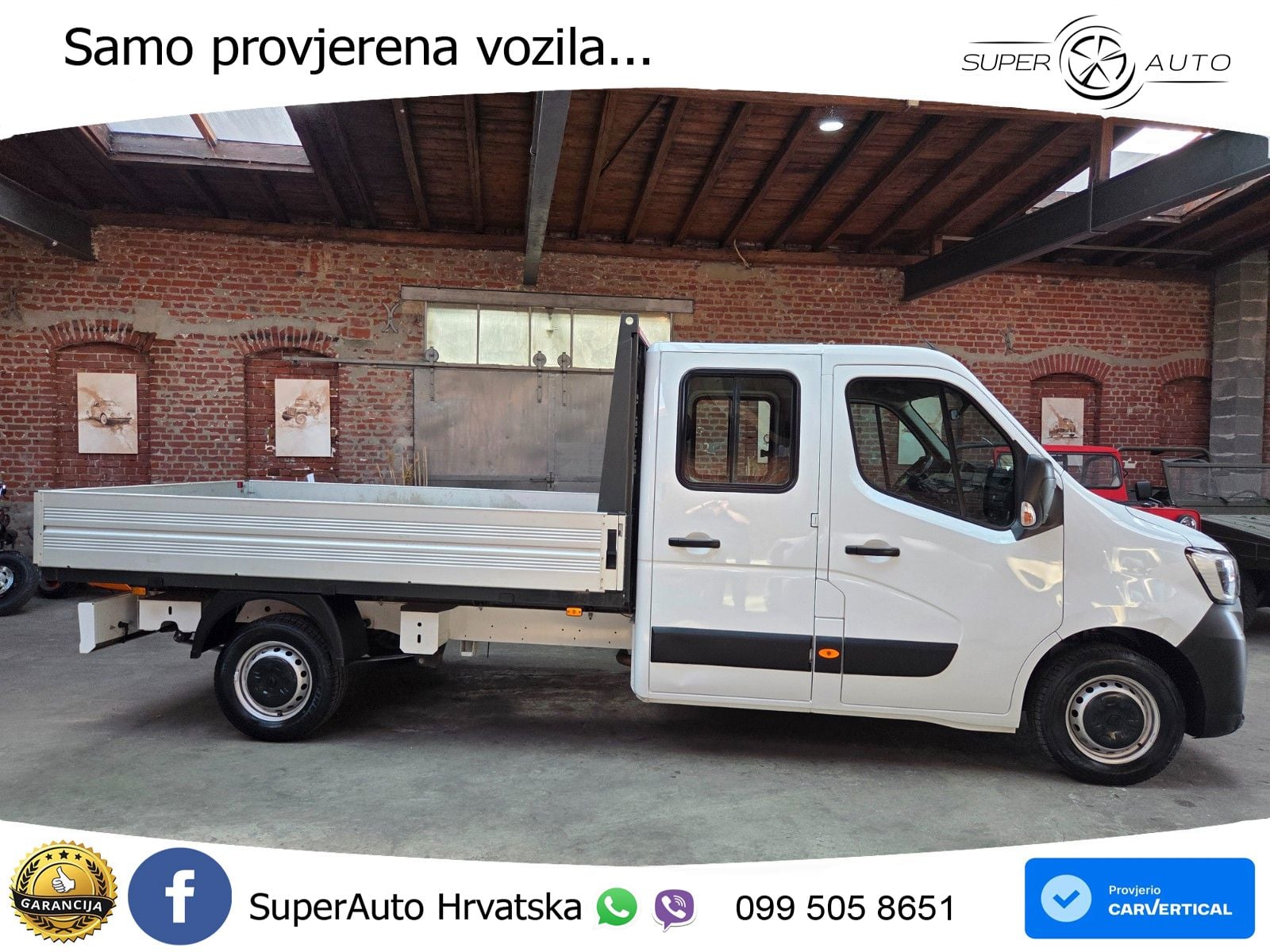 Renault Master DoKa Pritsche L3H1 TüvNeu Klima 1HandEur6 163 KS