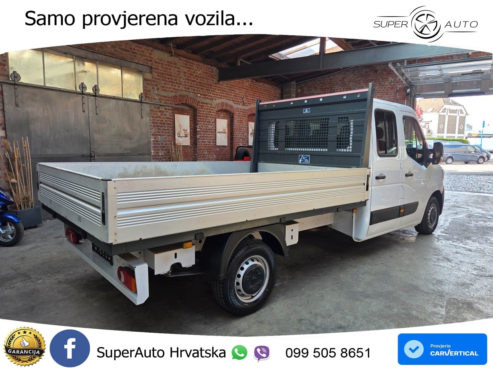Renault Master DoKa Pritsche L3H1 TüvNeu Klima 1HandEur6 163 KS