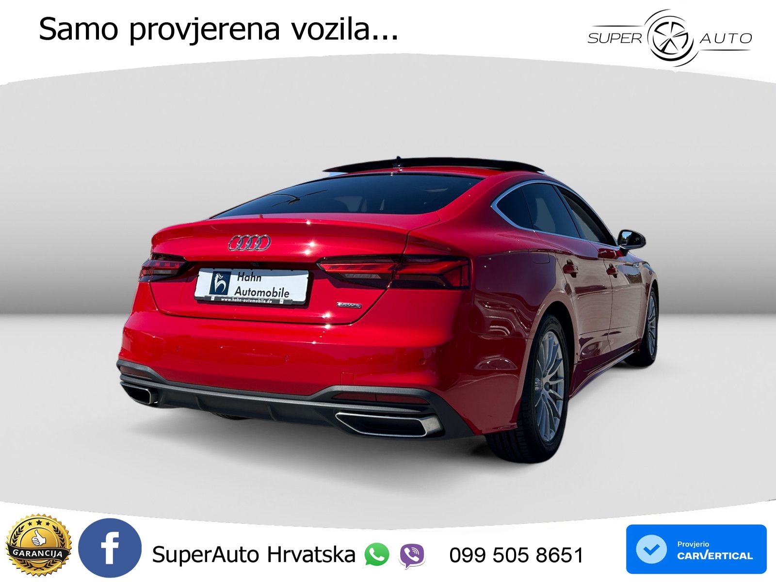 Audi A5 Sportback 40 TDI (204 KS) quattro S tronic MATRIX+GR SJED+KAM