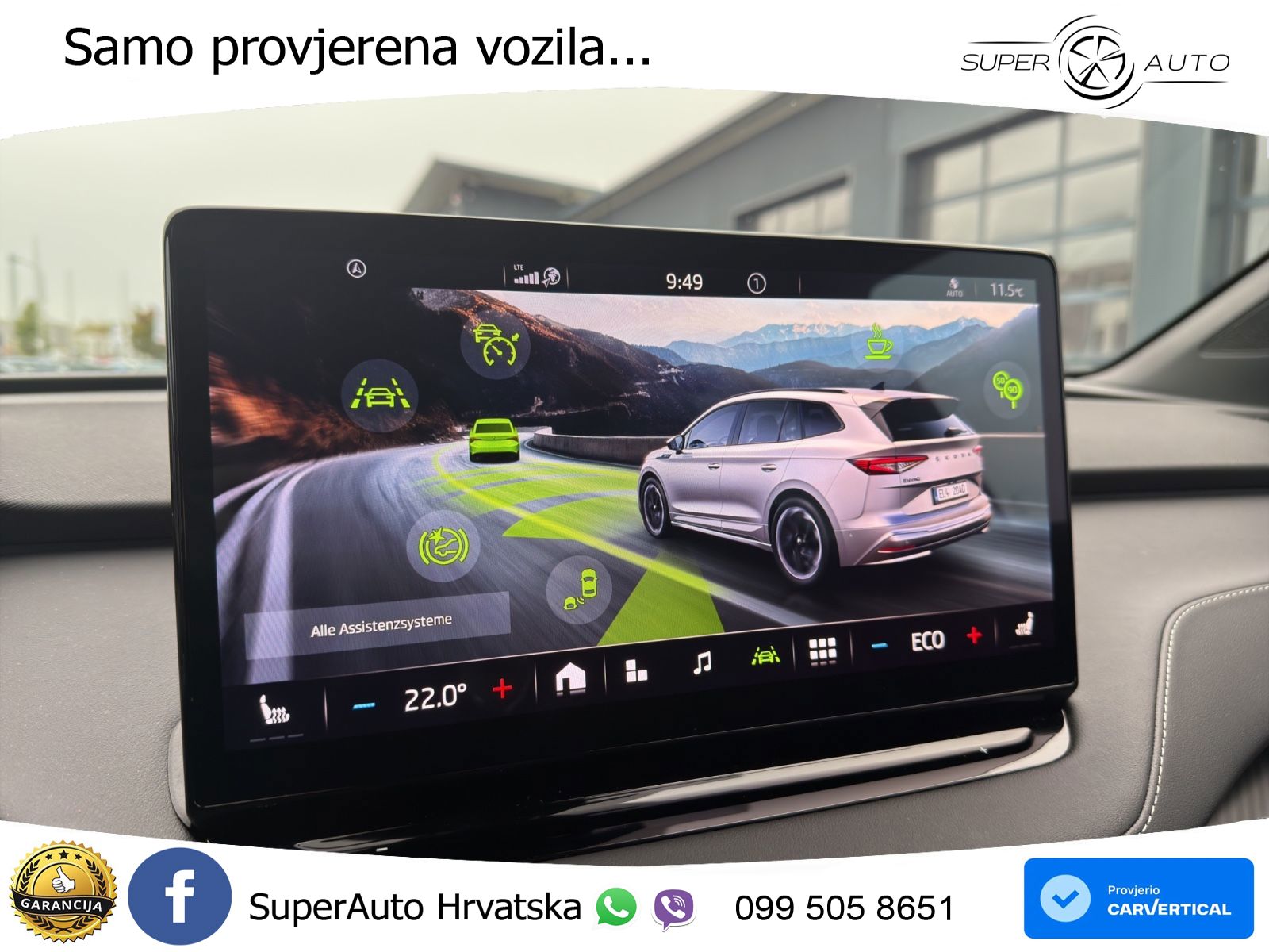 Škoda Enyaq iV 80 82 kWh (204 KS) SportLine LED+GR SJED+ACC