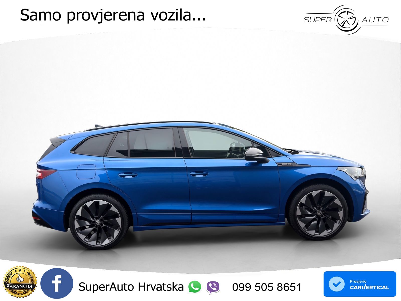 Škoda Enyaq iV 80 82 kWh (204 KS) SportLine LED+GR SJED+ACC