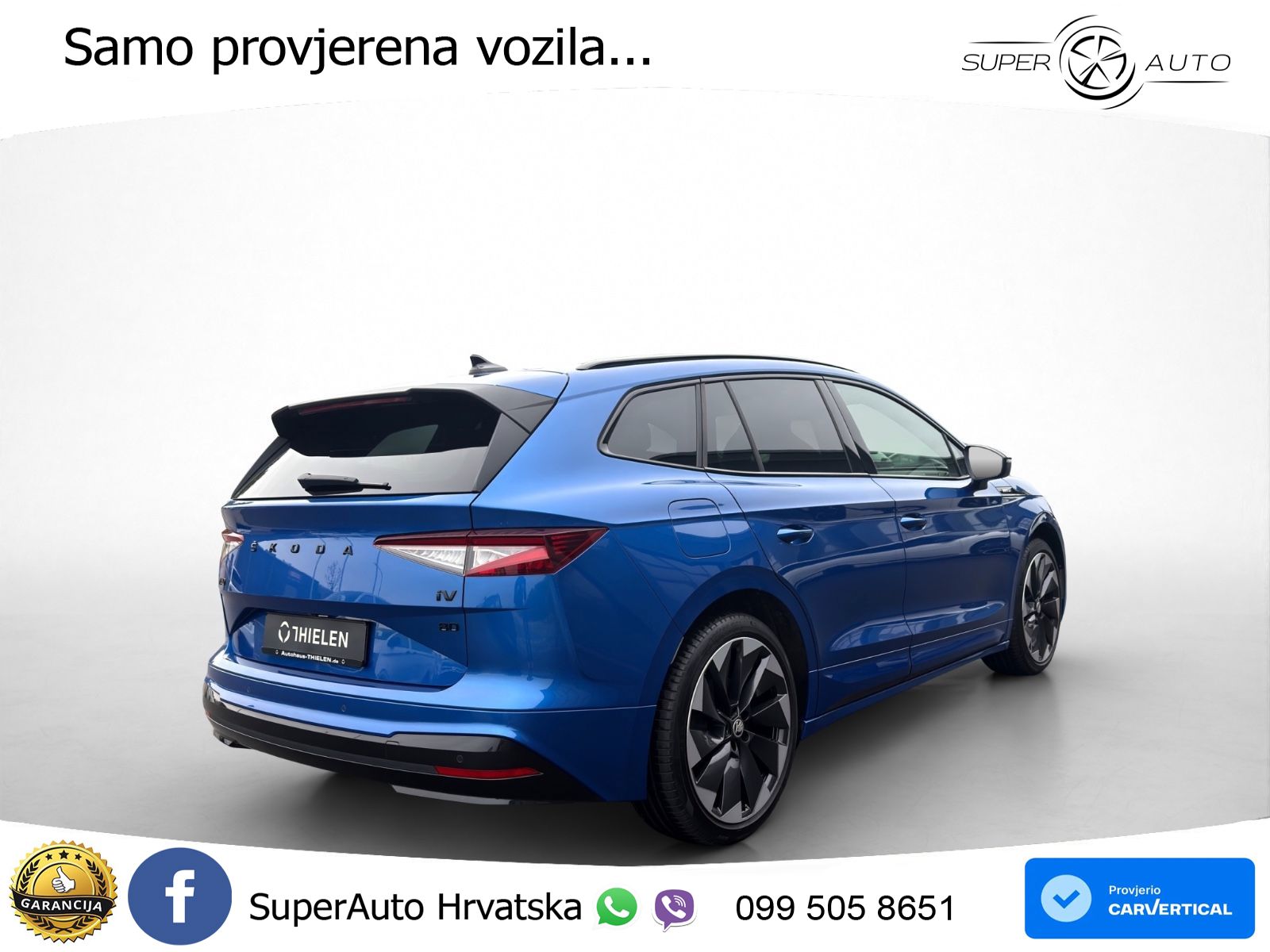 Škoda Enyaq iV 80 82 kWh (204 KS) SportLine LED+GR SJED+ACC