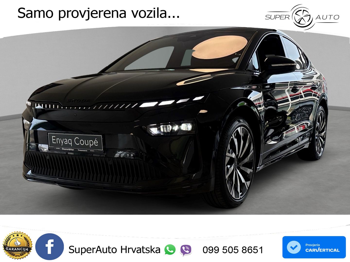 Škoda Enyaq Coupe iV 85 82 kWh (286 KS) SportLine LED+GR SJED+ACC