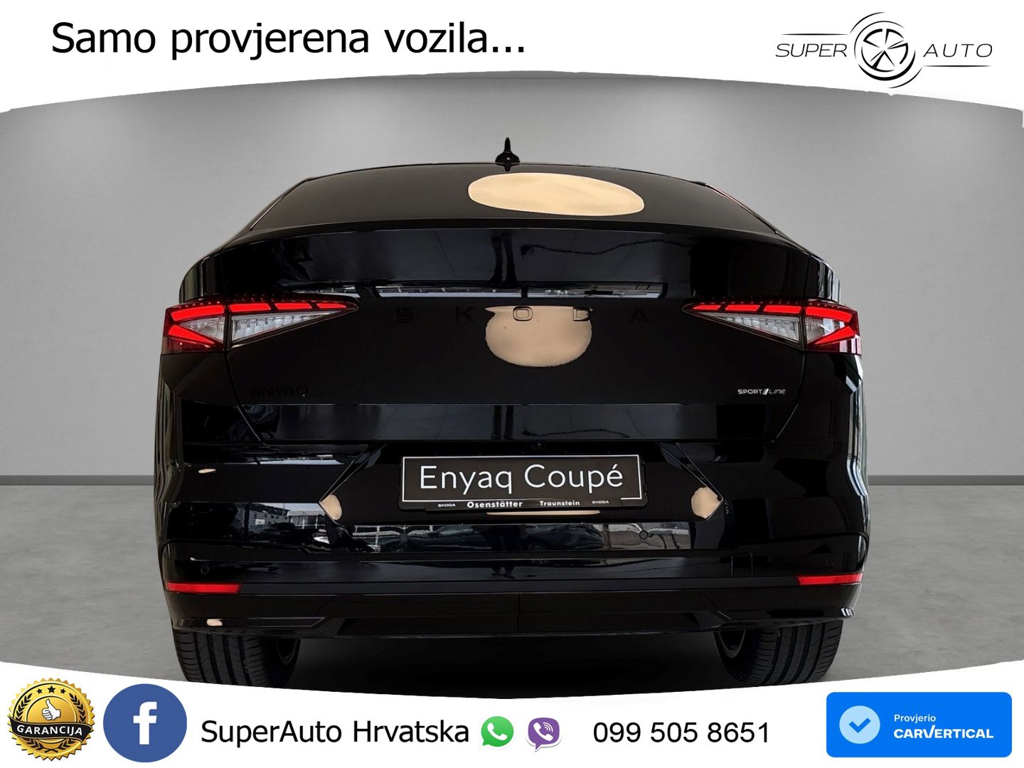 Škoda Enyaq Coupe iV 85 82 kWh (286 KS) SportLine LED+GR SJED+ACC