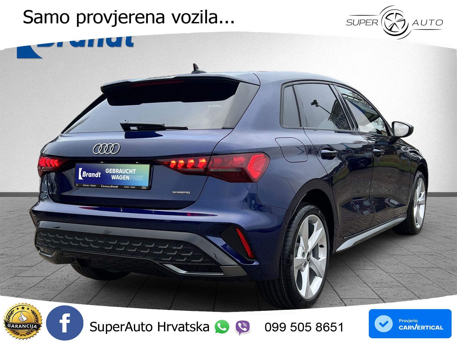 Audi A3 Sportback 40 TFSI (204 KS) quattro S tronic S line