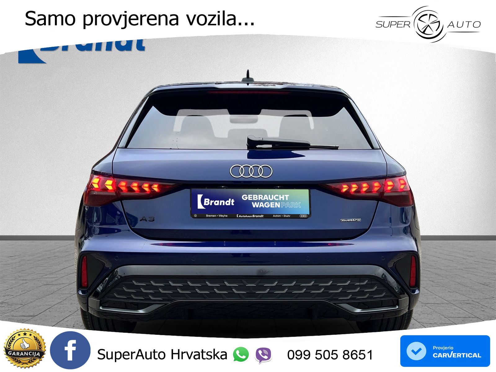 Audi A3 Sportback 40 TFSI (204 KS) quattro S tronic S line