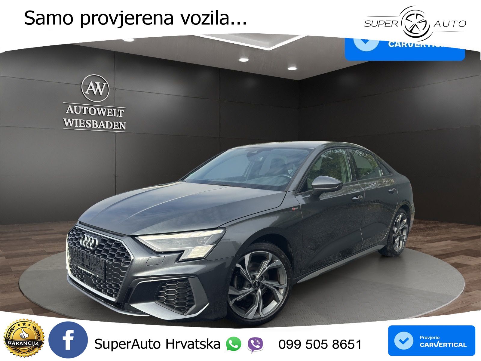 Audi A3 Limuzina 35 TFSI (150 KS) S line LED+GR SJED+ACC