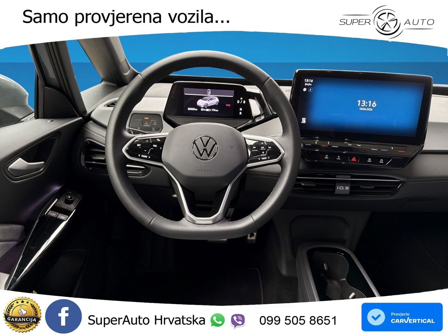 Volkswagen ID.3 Pro 62 kWh (204 KS) LED+GR SJED+ACC