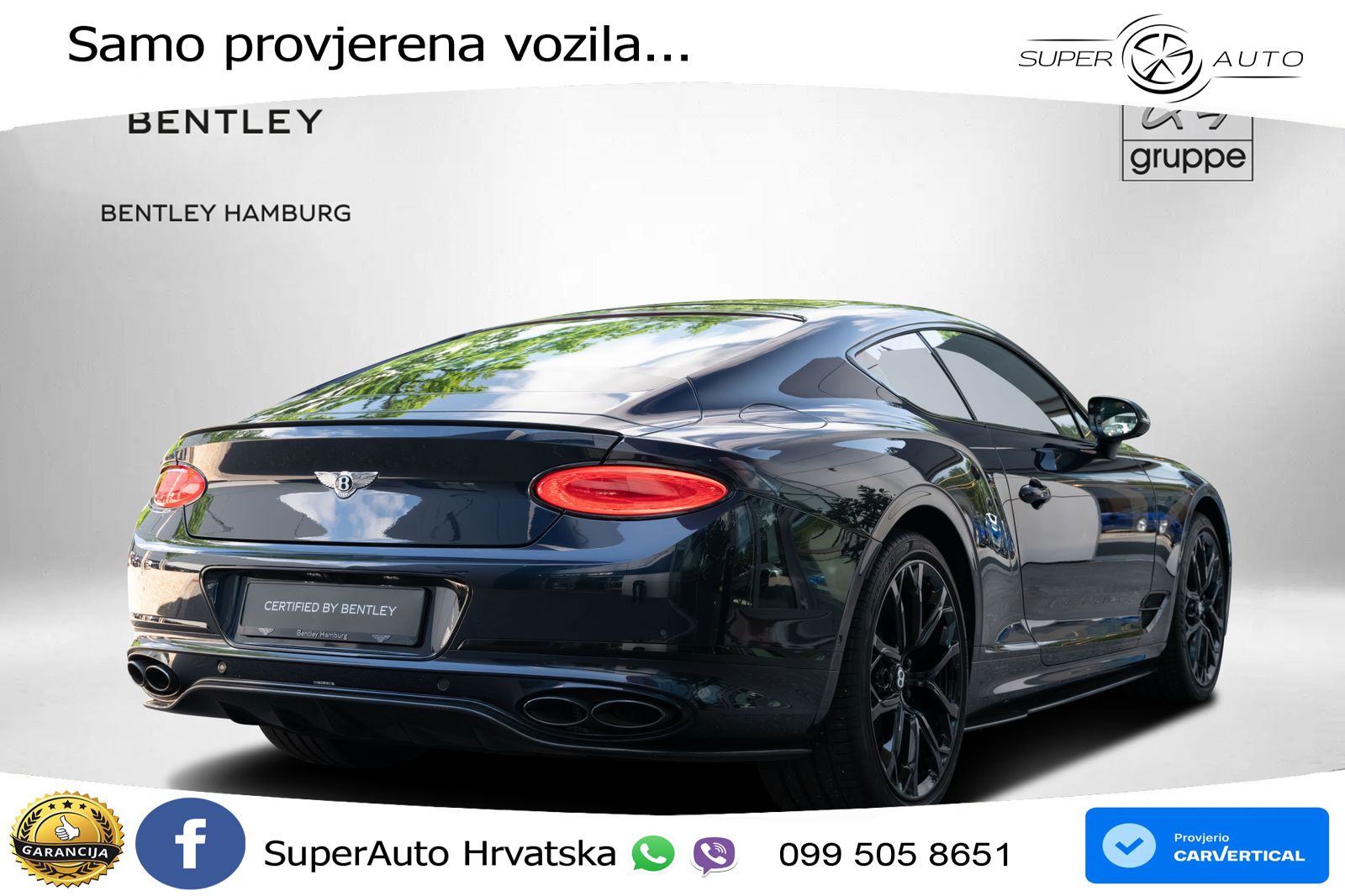 Bentley Continental GT III 4.0 V8 (550 KS) AWD Automatic LED+GR SJED+ACC
