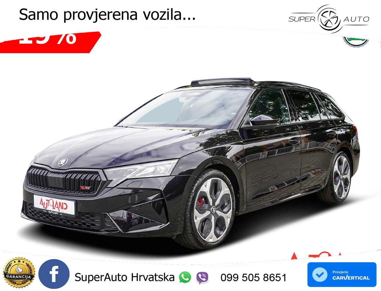 Škoda Octavia Combi RS 2.0 TSI (265 KS) DSG LED+GR SJED+ACC
