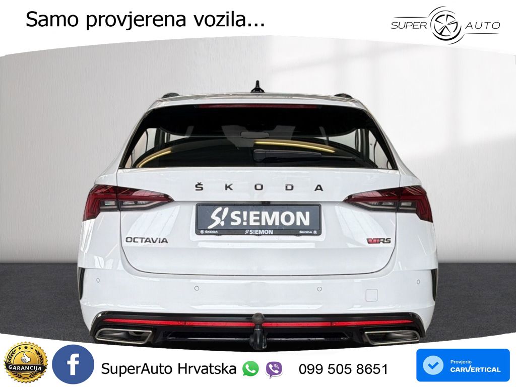 Škoda Octavia Combi RS 2.0 TDI (200 KS) DSG LED+GR SJED+ACC