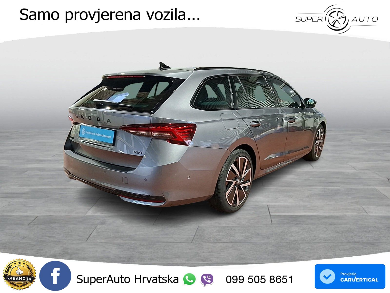 Škoda Octavia Combi 2.0 TSI (204 KS) 4x4 DSG SportLine LED+GR SJED+ACC