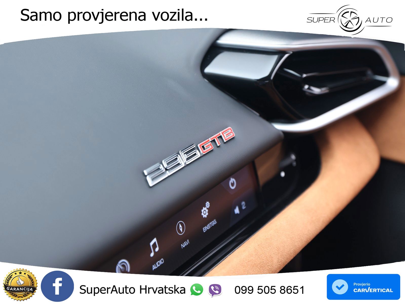 Ferrari 296 GTB 3.0 V6 (830 KS) F1 DCT MATRIX+GR SJED+KAM