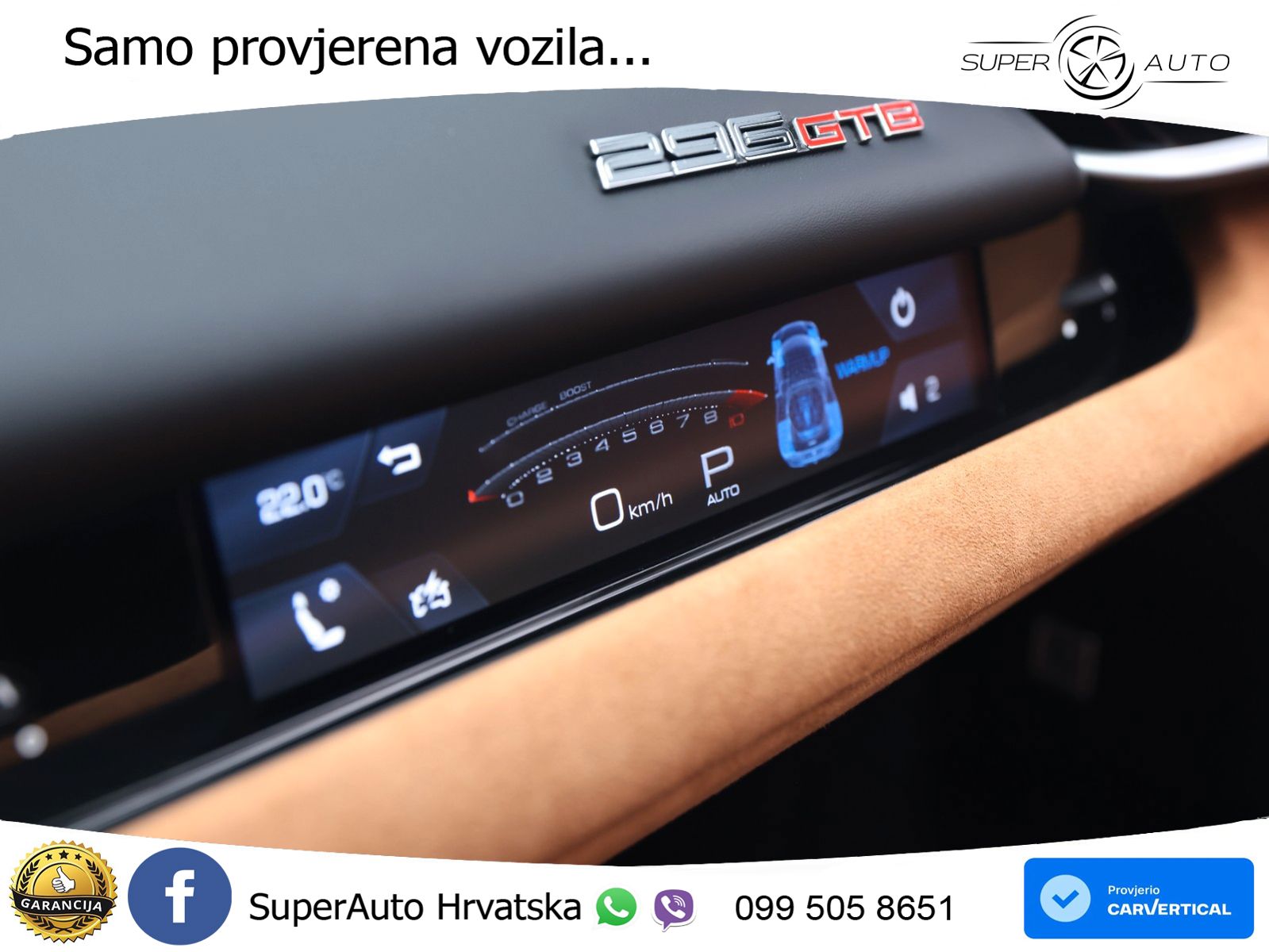 Ferrari 296 GTB 3.0 V6 (830 KS) F1 DCT MATRIX+GR SJED+KAM