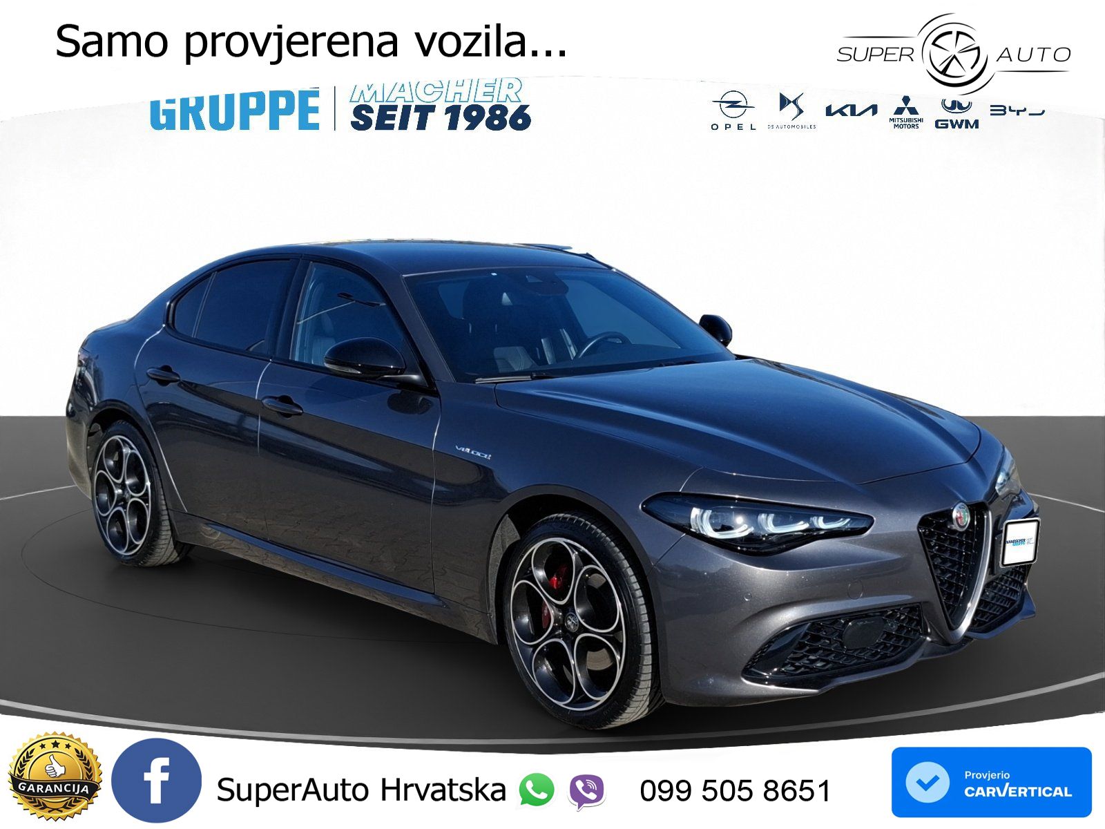Alfa Romeo Giulia 2.0 Turbo (280 KS) AWD Automatic LED+GR SJED+ACC