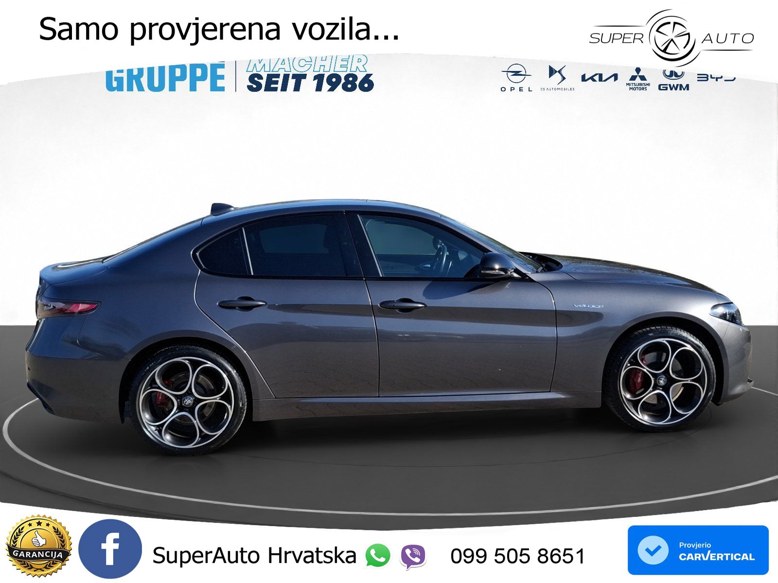 Alfa Romeo Giulia 2.0 Turbo (280 KS) AWD Automatic LED+GR SJED+ACC