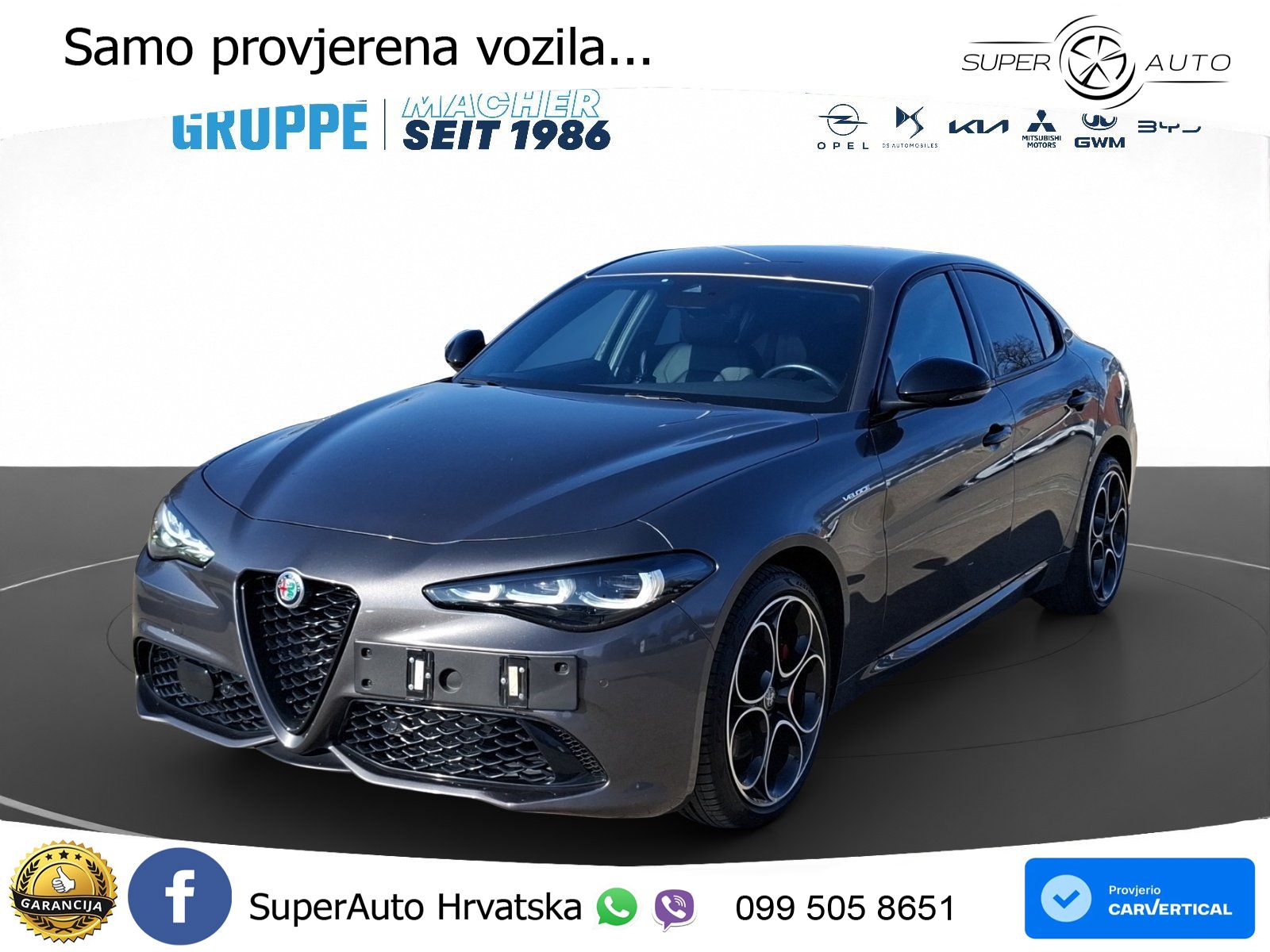 Alfa Romeo Giulia 2.0 Turbo (280 KS) AWD Automatic LED+GR SJED+ACC