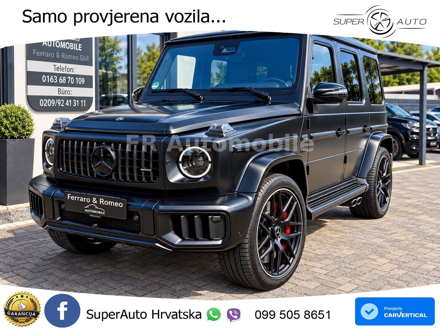 Mercedes AMG G 63 Long V8 (585 KS) 4MATIC 9G-TRONIC AMG SPEEDSHIFT TCT Superior ACC+GR SJED+360+PANO