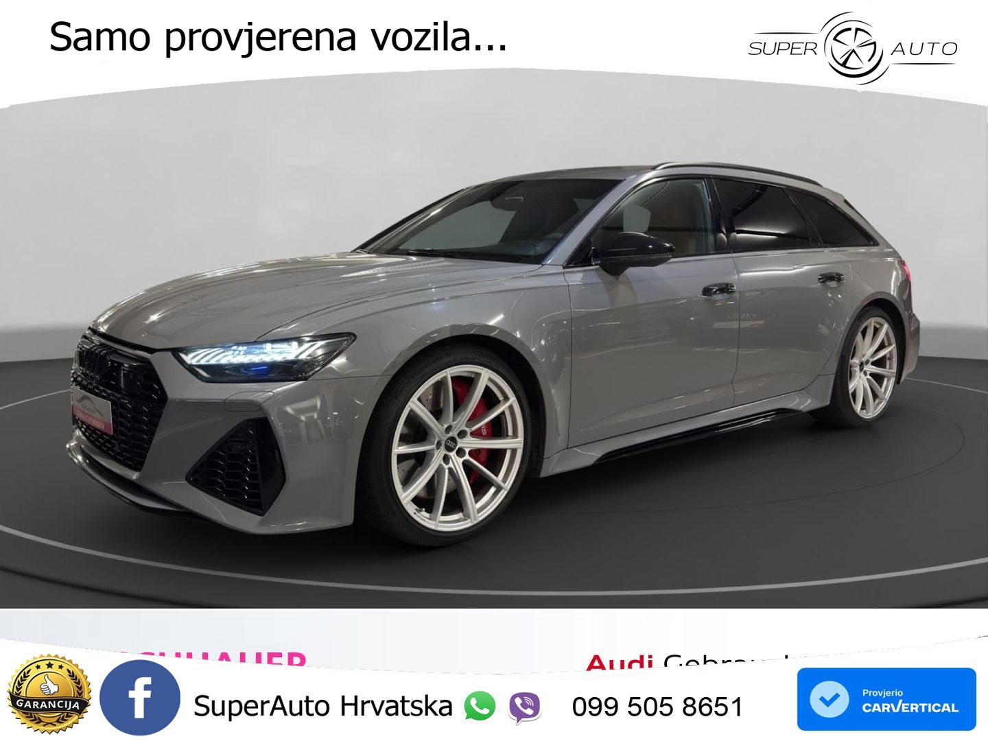 Audi RS6 Avant 4.0 TFSI V8 (600 KS) quattro Tiptronic ZRAČNI+ACC+GR SJED+KAM