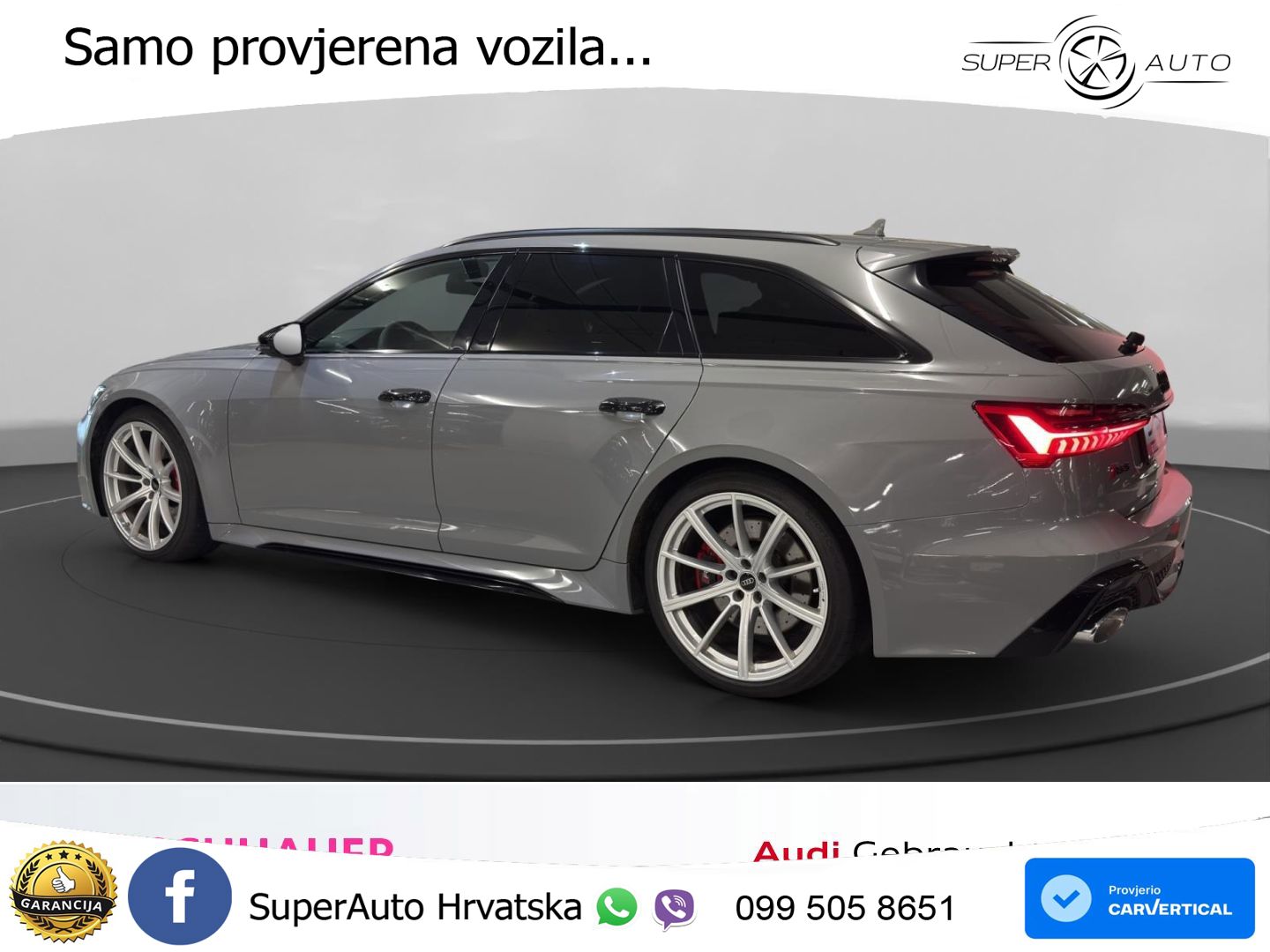 Audi RS6 Avant 4.0 TFSI V8 (600 KS) quattro Tiptronic ZRAČNI+ACC+GR SJED+KAM