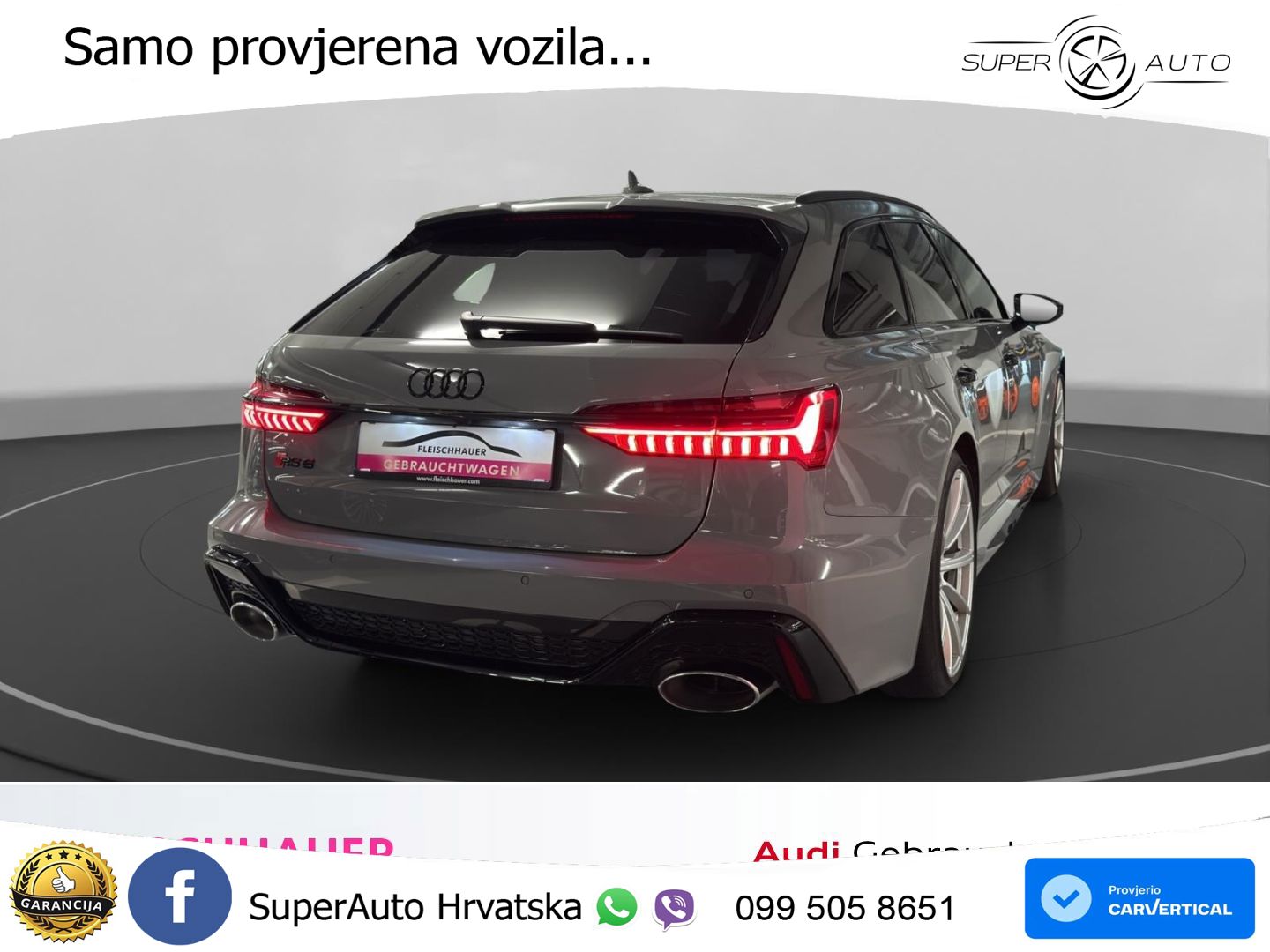 Audi RS6 Avant 4.0 TFSI V8 (600 KS) quattro Tiptronic ZRAČNI+ACC+GR SJED+KAM