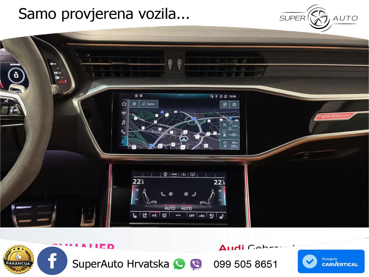 Audi RS6 Avant 4.0 TFSI V8 (600 KS) quattro Tiptronic ZRAČNI+ACC+GR SJED+KAM