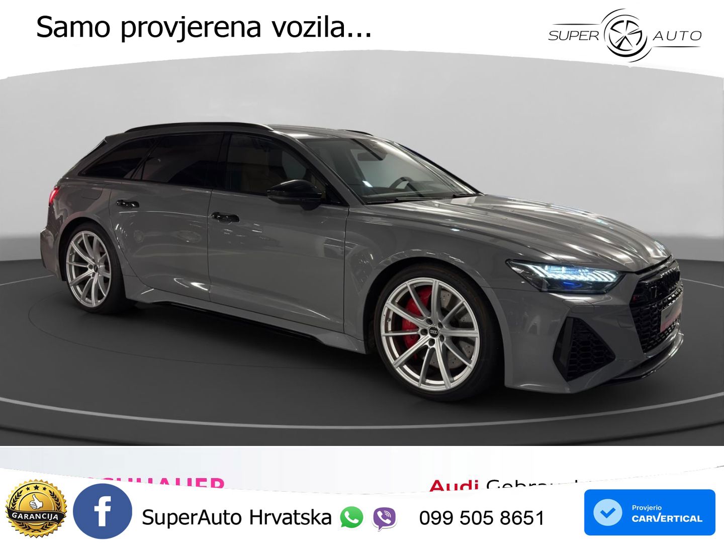 Audi RS6 Avant 4.0 TFSI V8 (600 KS) quattro Tiptronic ZRAČNI+ACC+GR SJED+KAM