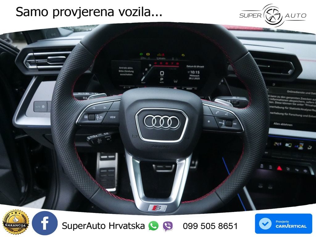 Audi S3 Limuzina 2.0 TFSI (333 KS) quattro S tronic MATRIX+GR SJED+KAM