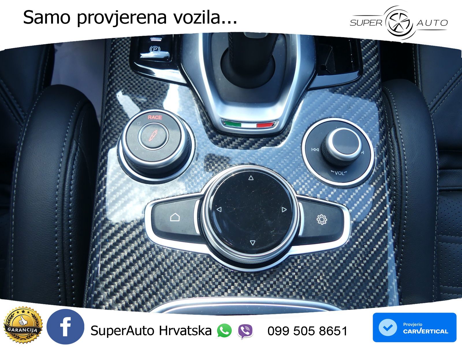 Alfa Romeo Stelvio Quadrifoglio 2.9 V6 Bi-Turbo (520 KS) Q4 Automatic ZRAČNI+ACC+GR SJED+KAM+PANO