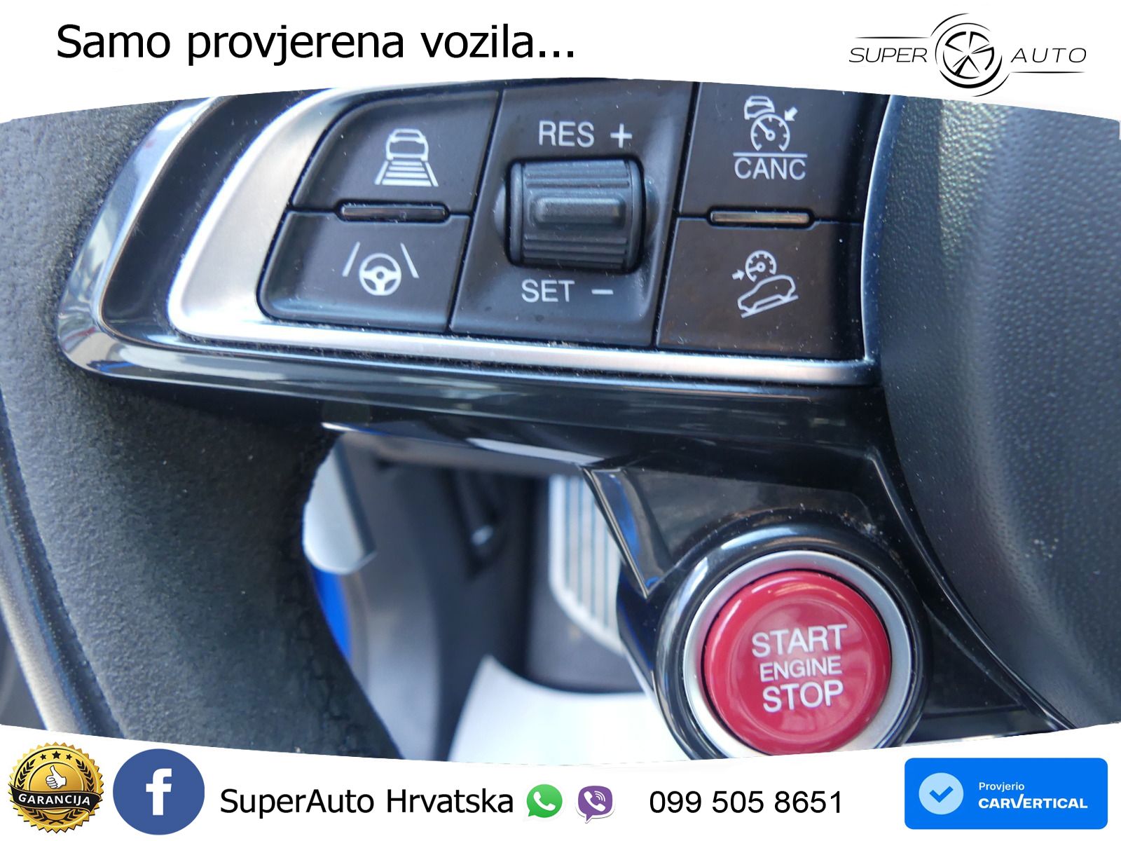 Alfa Romeo Stelvio Quadrifoglio 2.9 V6 Bi-Turbo (520 KS) Q4 Automatic ZRAČNI+ACC+GR SJED+KAM+PANO
