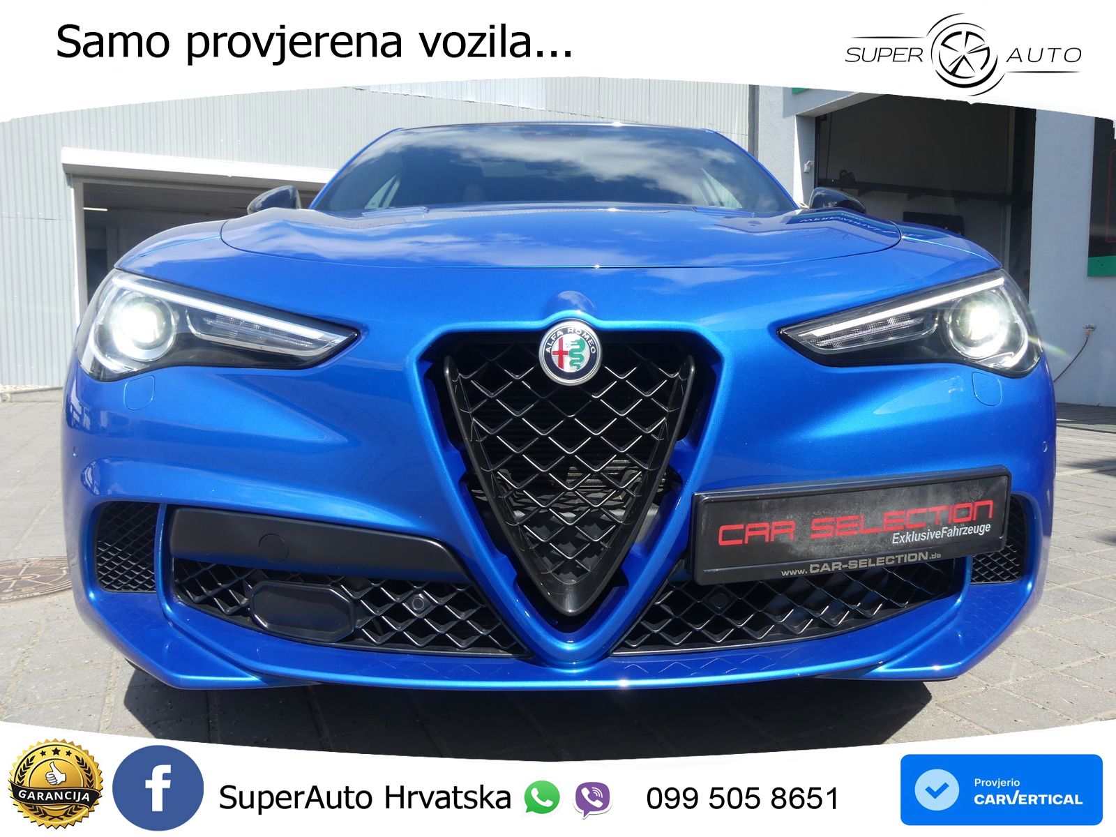 Alfa Romeo Stelvio Quadrifoglio 2.9 V6 Bi-Turbo (520 KS) Q4 Automatic ZRAČNI+ACC+GR SJED+KAM+PANO