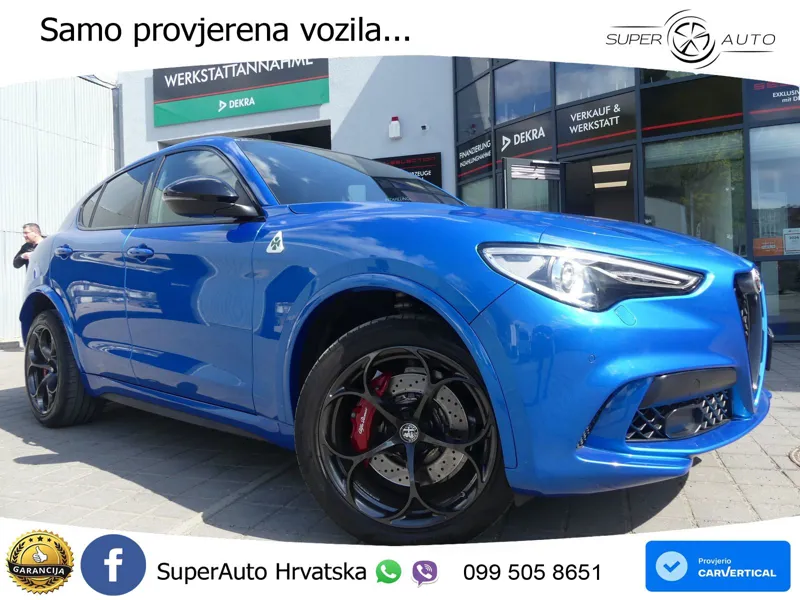 Alfa Romeo Stelvio Quadrifoglio 2.9 V6 Bi-Turbo (520 KS) Q4 Automatic ZRAČNI+ACC+GR SJED+KAM+PANO