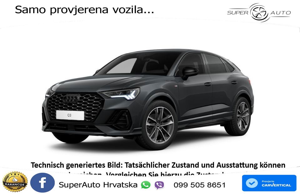Audi Q3 Sportback 35 TFSI (150 KS) S tronic S line LED+GR SJED+ACC