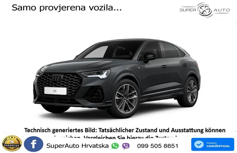 Audi Q3 Sportback 35 TFSI (150 KS) S tronic S line LED+GR SJED+ACC