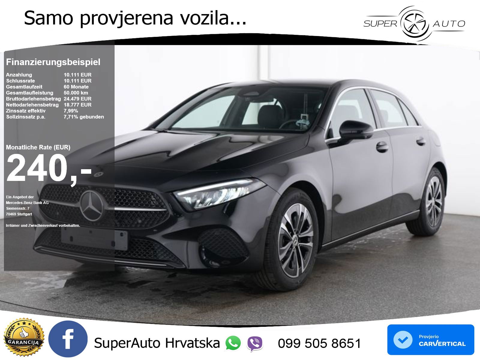 Mercedes-Benz A 200 7G-DCT ACC+GR SJED+360+PANO