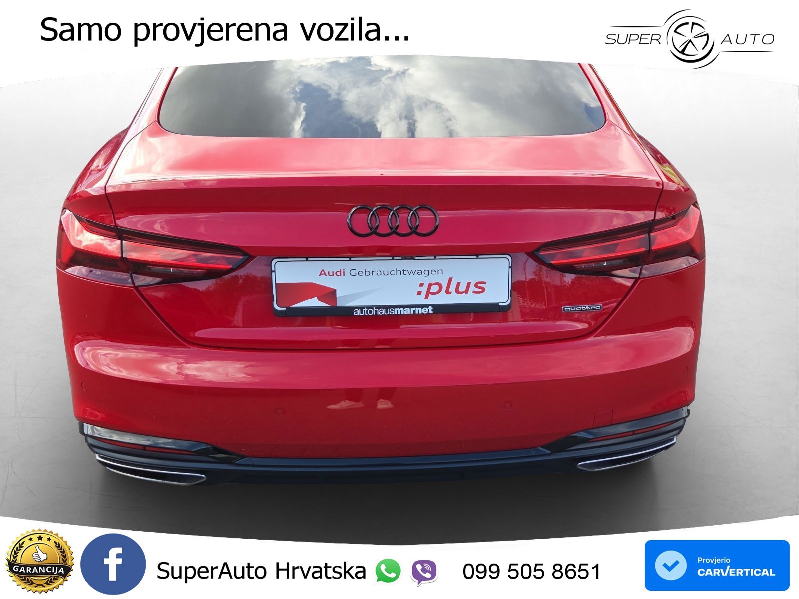 Audi A5 Sportback  40 TFSI (204 KS) quattro S tronic S line LED+GR SJED+ACC