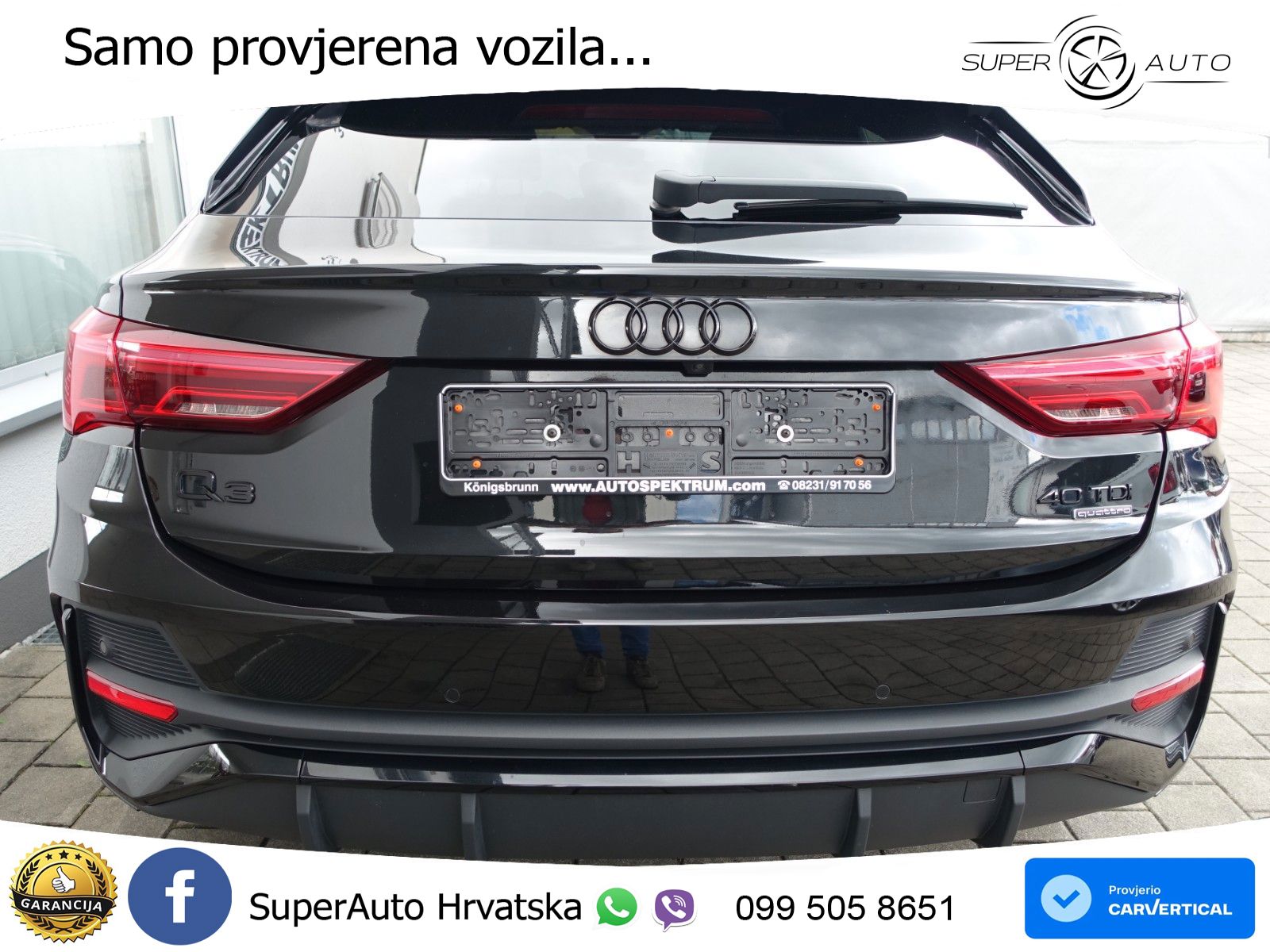 Audi Q3 Sportback 40 TDI (200 KS) quattro S tronic S line MATRIX+GR SJED+KAM