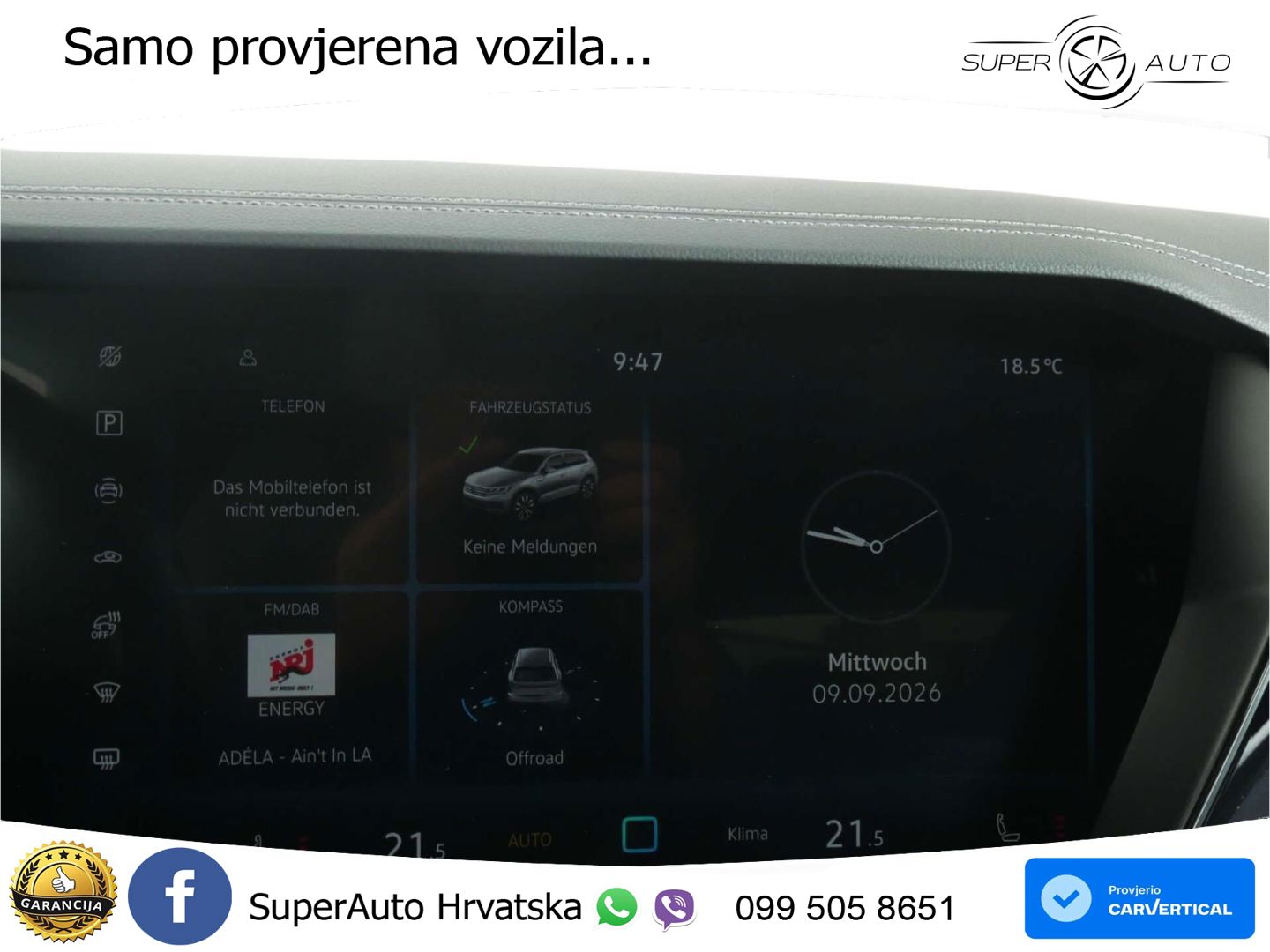 Volkswagen Touareg 3.0 V6 TDI (286 KS) 4MOTION Tiptronic ZRAČNI+ACC+GR SJED+KAM