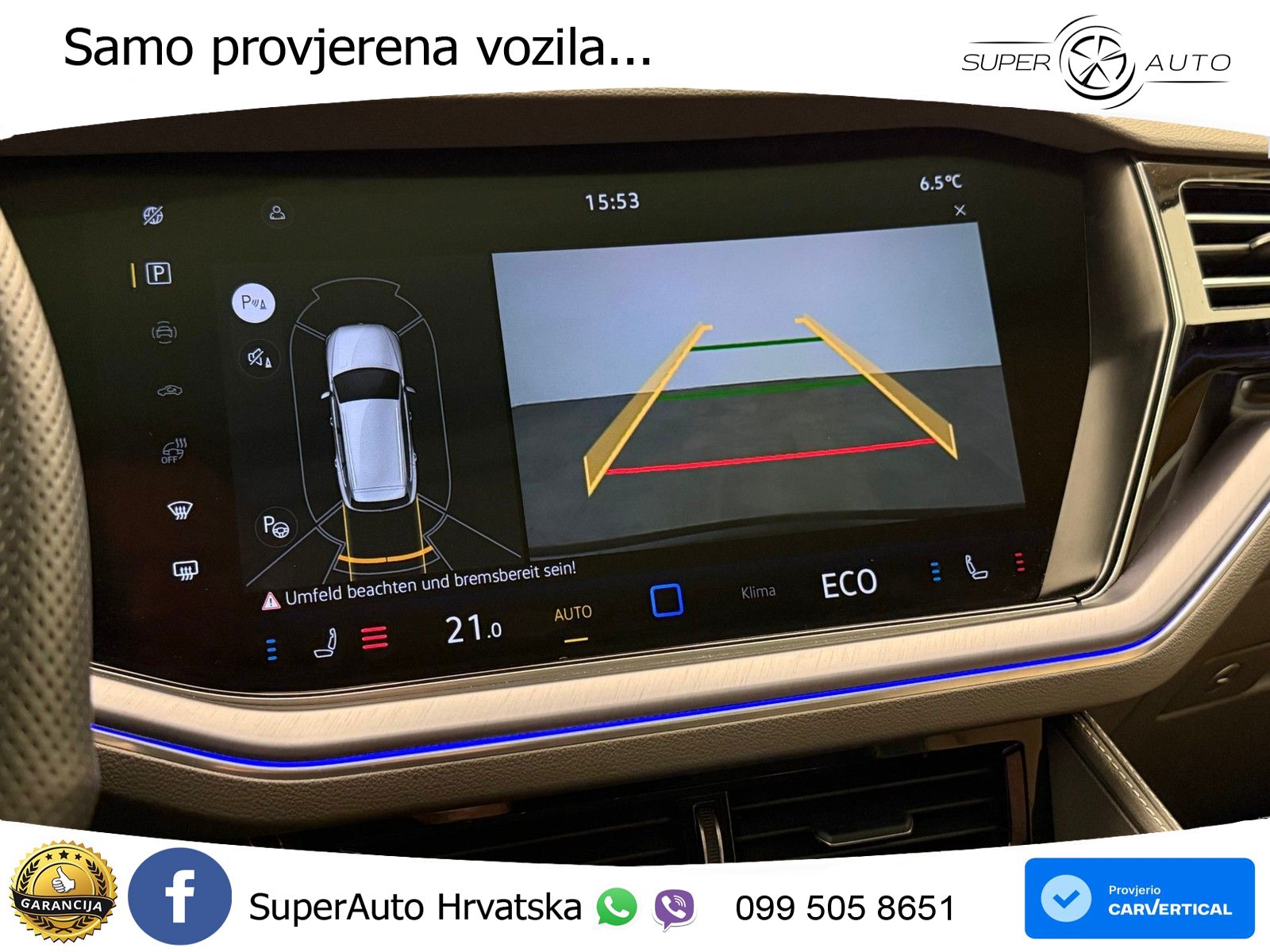 Volkswagen Touareg 3.0 V6 TDI (286 KS) 4MOTION Tiptronic ZRAČNI+ACC+GR SJED+KAM+PANO