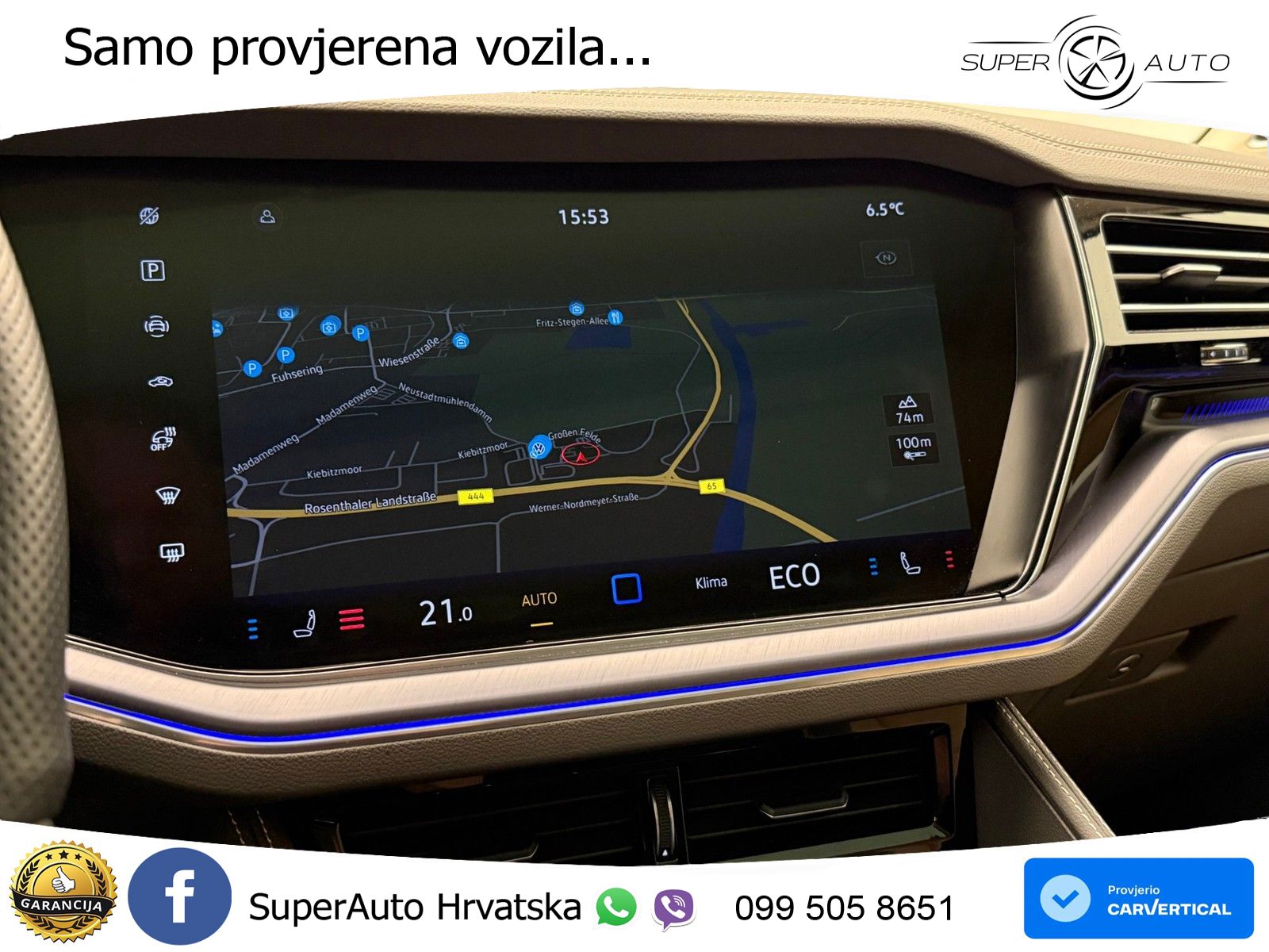 Volkswagen Touareg 3.0 V6 TDI (286 KS) 4MOTION Tiptronic ZRAČNI+ACC+GR SJED+KAM+PANO