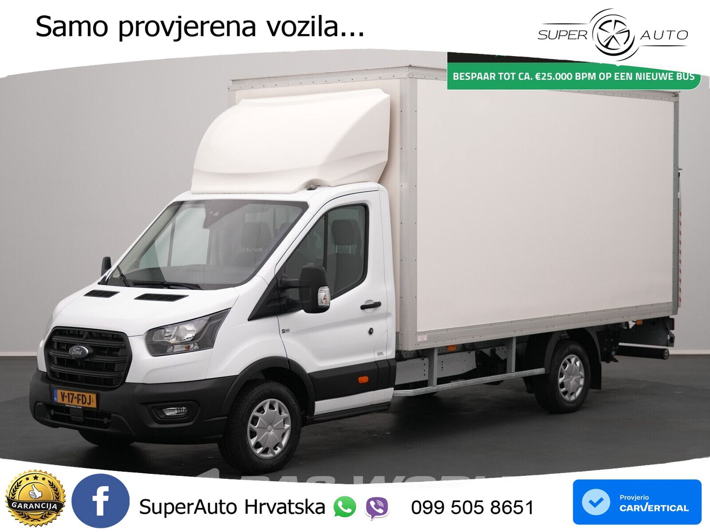 Ford Transit 130pk Laadklep Bakwagen Airco Cruise Eur 131 KS